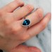 Λευκόχρυσο δαχτυλίδι Κ18 με τοπάζι και brilliant